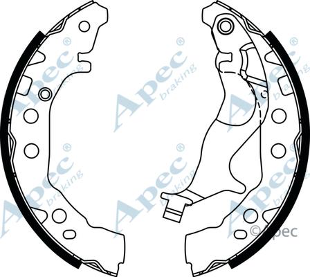 APEC SHU839 - Комплект гальм, барабанний механізм autocars.com.ua