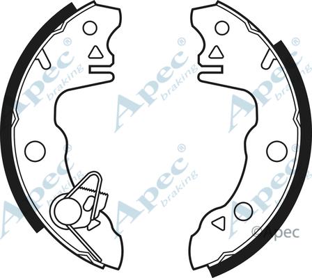 APEC SHU87 - Комплект гальм, барабанний механізм autocars.com.ua