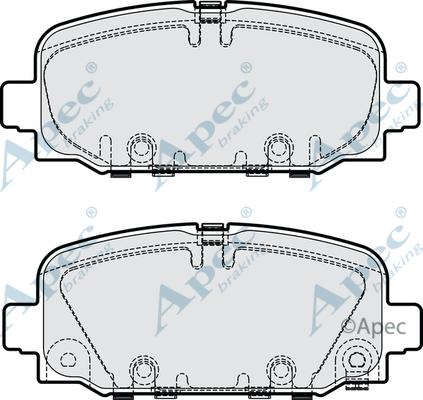 APEC PAD2289 - Гальмівні колодки, дискові гальма autocars.com.ua