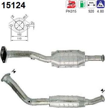 AS 15124 - Каталізатор autocars.com.ua