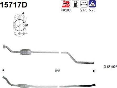 AS 15717D - Каталізатор autocars.com.ua