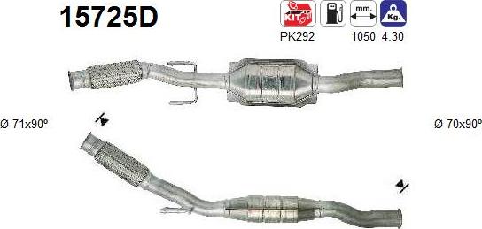 AS 15725D - Каталізатор autocars.com.ua