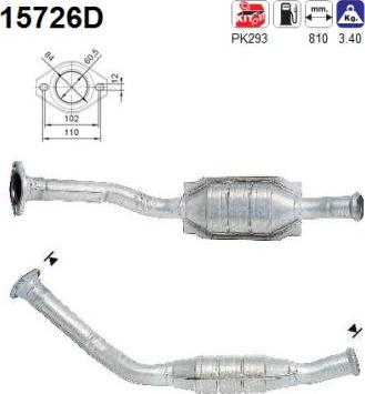 AS 15726D - Каталізатор autocars.com.ua