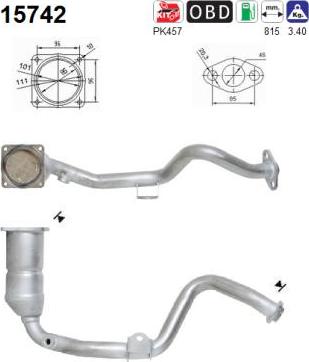 AS 15742 - Каталізатор autocars.com.ua