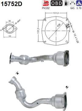 AS 15752D - Каталізатор autocars.com.ua