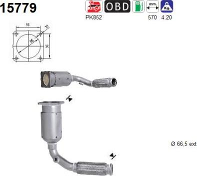 AS 15779 - Каталізатор autocars.com.ua