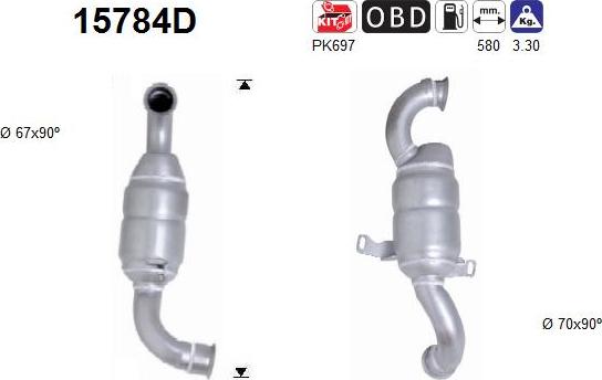 AS 15784D - Каталізатор autocars.com.ua