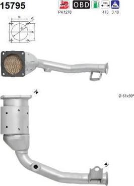 AS 15795 - Каталізатор autocars.com.ua