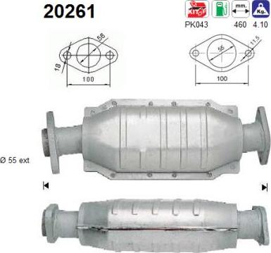 AS 20261 - Каталізатор autocars.com.ua