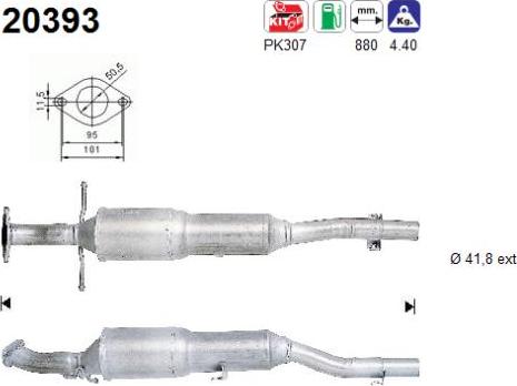 AS 20393 - Каталізатор autocars.com.ua