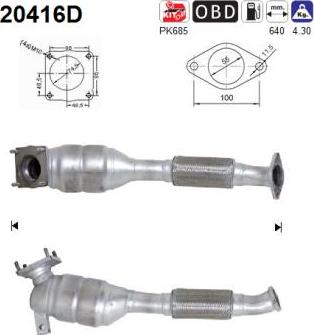 AS 20416D - Каталізатор autocars.com.ua