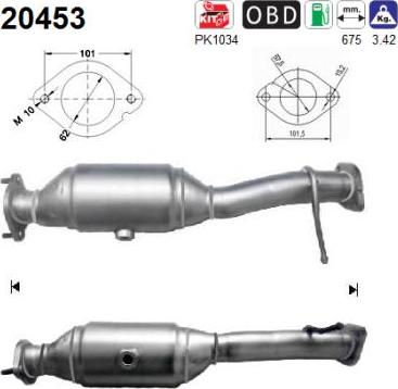 AS 20453 - Каталізатор autocars.com.ua