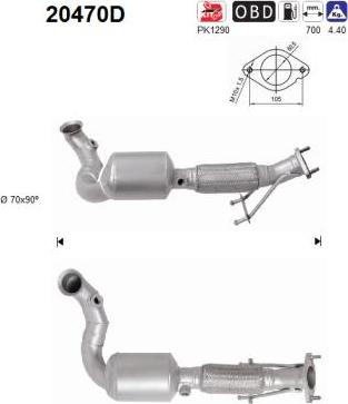 AS 20470D - Каталізатор autocars.com.ua