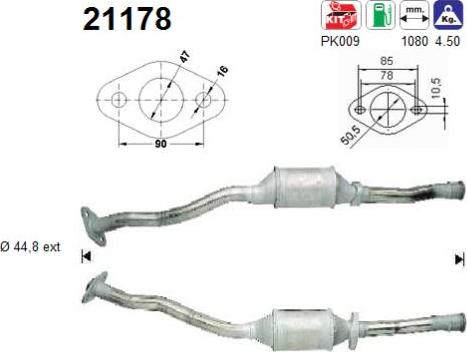 AS 21178 - Каталізатор autocars.com.ua