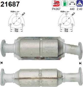 AS 21687 - Каталізатор autocars.com.ua