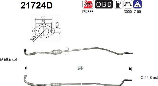 AS 21724D - Каталізатор autocars.com.ua