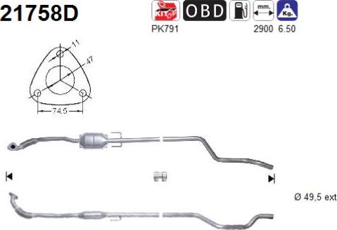 AS 21758D - Каталізатор autocars.com.ua