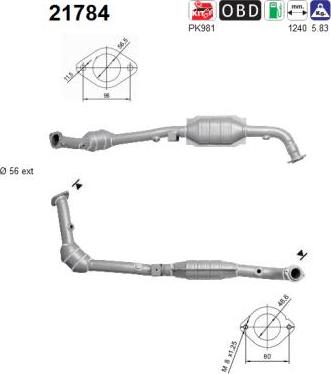 AS 21784 - Каталізатор autocars.com.ua