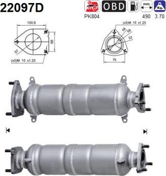 AS 22097D - Каталізатор autocars.com.ua