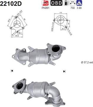 AS 22102D - Каталізатор autocars.com.ua