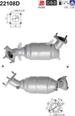 AS 22108D - Каталізатор autocars.com.ua