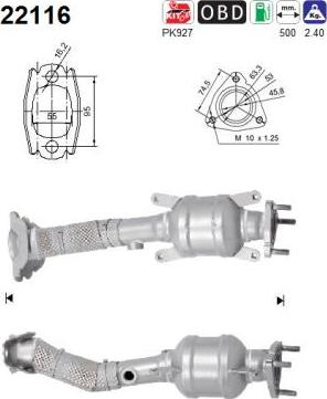 AS 22116 - Каталізатор autocars.com.ua