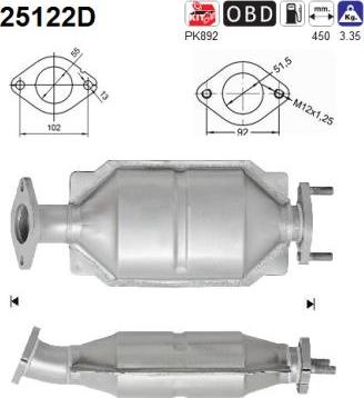 AS 25122D - Катализатор avtokuzovplus.com.ua