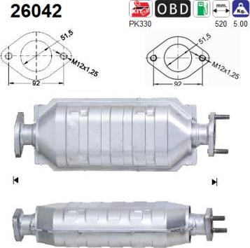 AS 26042 - Каталізатор autocars.com.ua