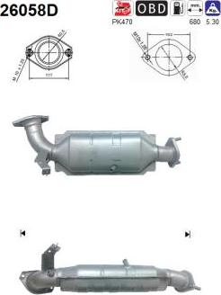 AS 26058D - Каталізатор autocars.com.ua