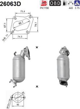 AS 26063D - Каталізатор autocars.com.ua
