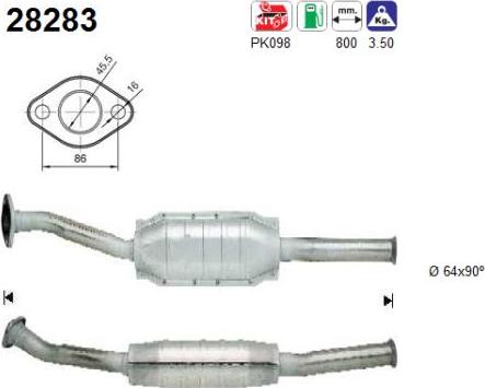 AS 28283 - Катализатор avtokuzovplus.com.ua