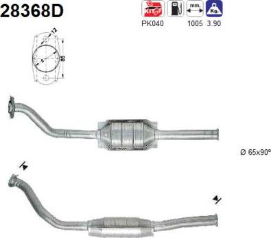 AS 28368D - Каталізатор autocars.com.ua