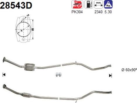 AS 28543D - Катализатор avtokuzovplus.com.ua