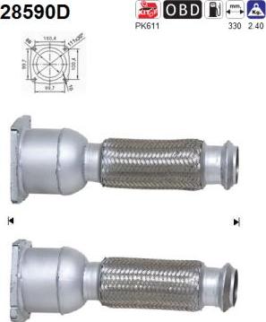 AS 28590D - Каталізатор autocars.com.ua