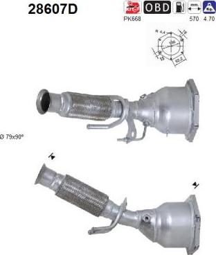 AS 28607D - Каталізатор autocars.com.ua