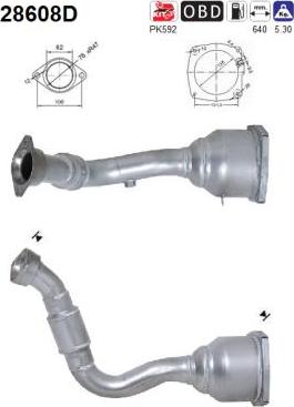 AS 28608D - Каталізатор autocars.com.ua