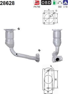 AS 28628 - Катализатор avtokuzovplus.com.ua