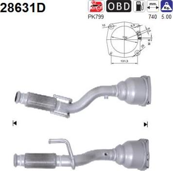 AS 28631D - Каталізатор autocars.com.ua