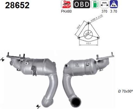 AS 28652 - Катализатор avtokuzovplus.com.ua