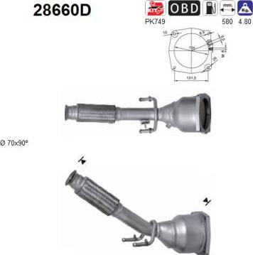 AS 28660D - Каталізатор autocars.com.ua