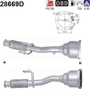 AS 28669D - Каталізатор autocars.com.ua