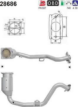 AS 28686 - Каталізатор autocars.com.ua