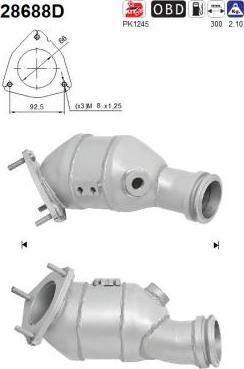 AS 28688D - Каталізатор autocars.com.ua