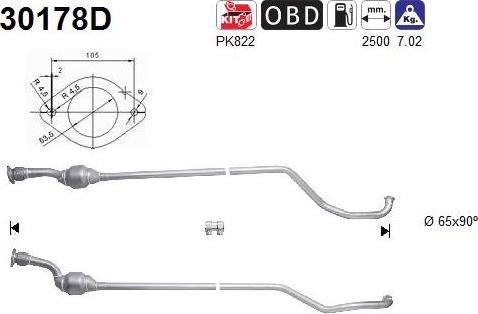 AS 30178D - Каталізатор autocars.com.ua