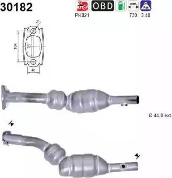 AS-PL 30182 - Каталізатор autocars.com.ua