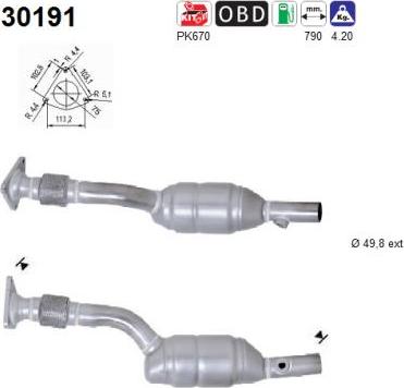 AS 30191 - Каталізатор autocars.com.ua