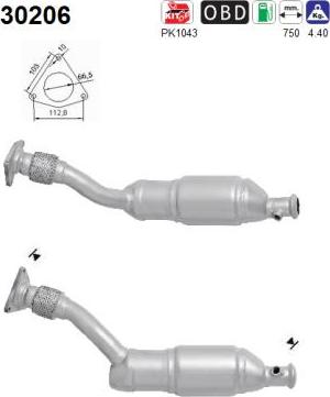 AS 30206 - Каталізатор autocars.com.ua