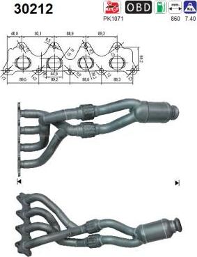 AS 30212 - Каталізатор autocars.com.ua