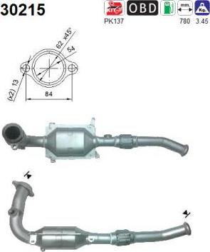 AS 30215 - Каталізатор autocars.com.ua