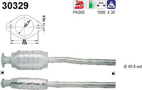 AS 30329 - Каталізатор autocars.com.ua